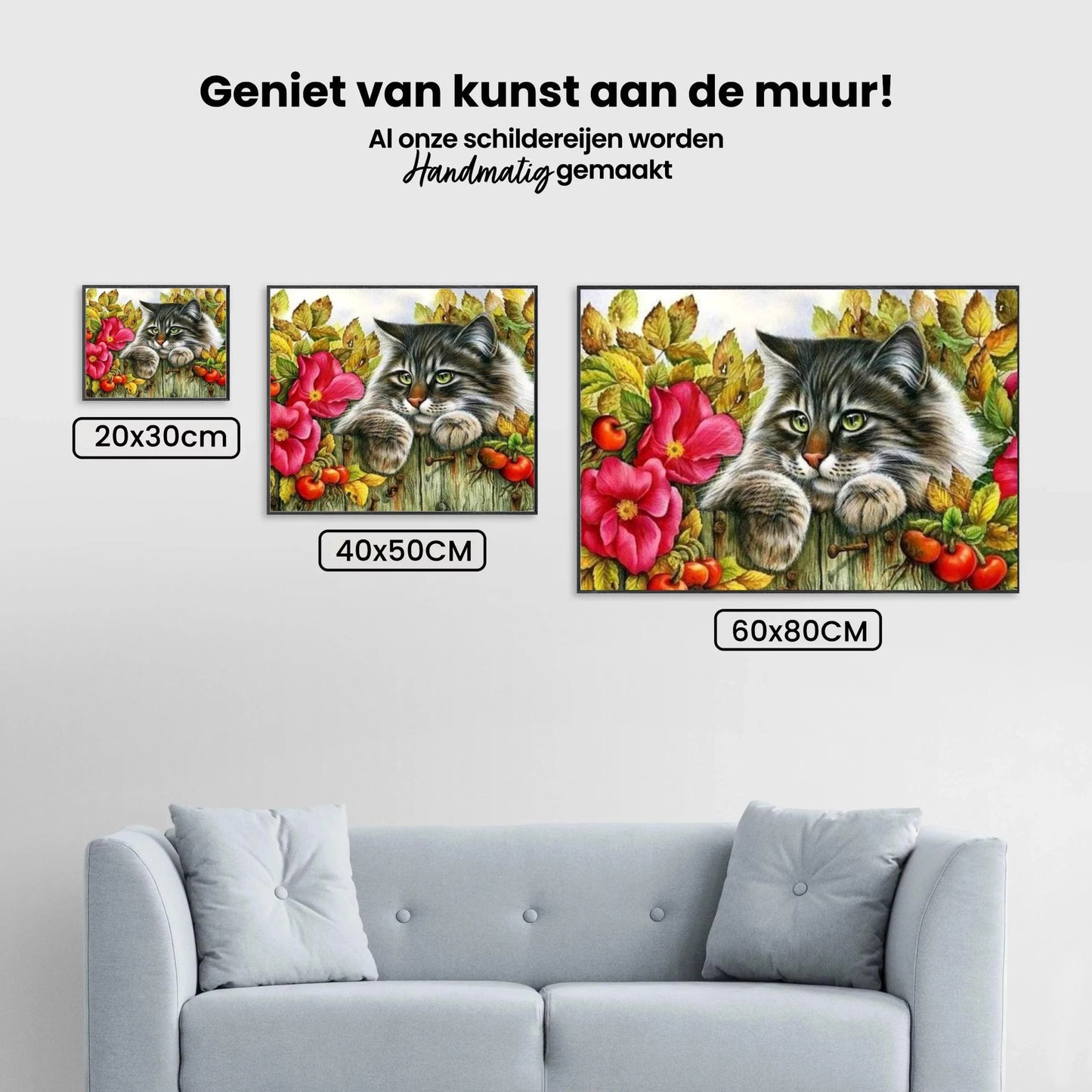 Diamond Painting Kot na płocie - SEOS Shop ®