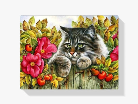 Diamond Painting Kot na płocie - SEOS Shop ®