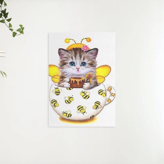 Diamond Painting Kitten z kubkiem pszczół - SEOS Shop ®