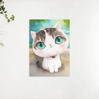 Diamond Painting Kotek z dużymi turkusowymi oczami - SEOS Shop ®