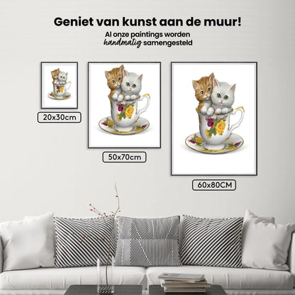Diamond Painting Kocięta w filiżance - SEOS Shop ®