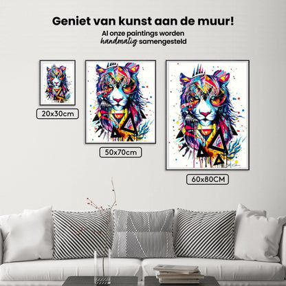 Diamond Painting Kolorowy Tygrys - SEOS Shop ®