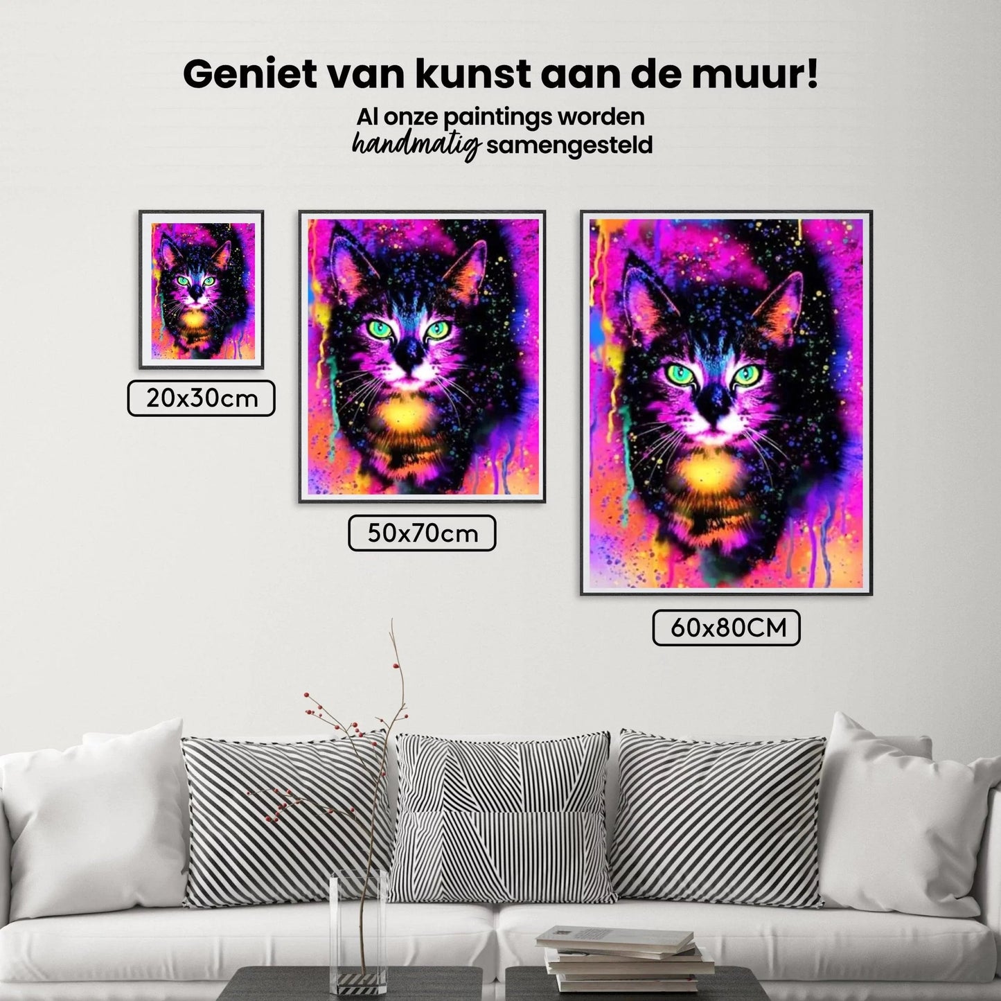 Diamond Painting Kolorowa kotka - SEOS Shop ®