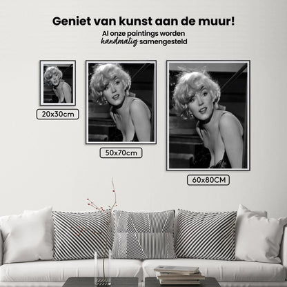 Diamond Painting Marilyn Monroe portret czarno-biały - SEOS Shop ®