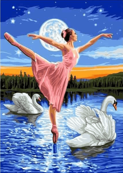 Diamond Painting Dziewczyna tańczy na wodzie - SEOS Shop ®