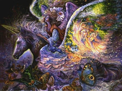 Diamond Painting Dziewczynka na fantastycznym koniu - SEOS Shop ®