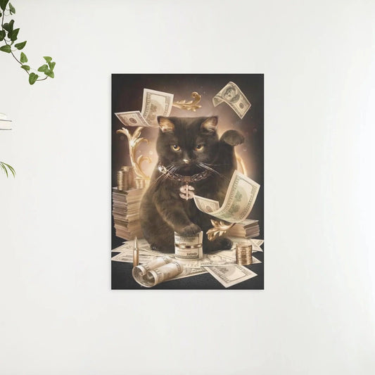 Diamond Painting Nowoczesny czarny kot - SEOS Shop ®