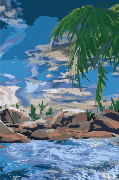 Diamond Painting - Ocean i palma - SEOS Shop ®