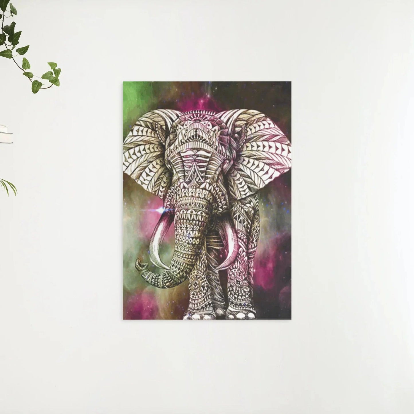 Diamond Painting Słoń Zielono-Różowy - SEOS Shop ®