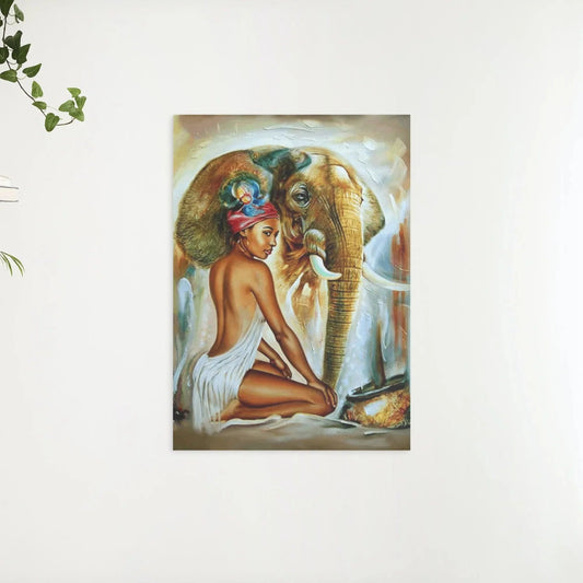 Diamond Painting Słoń z damą - SEOS Shop ®