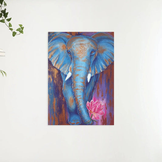 Diamond Painting Słoń z Różowym Lotos - SEOS Shop ®