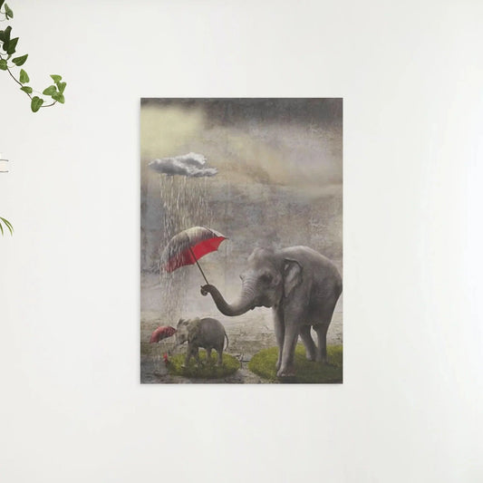 Diamond Painting Słoń z czerwoną parasolką - SEOS Shop ®