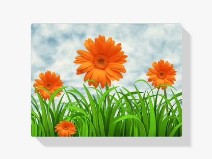 Diamond Painting Pomarańczowe Margerytki - SEOS Shop ®