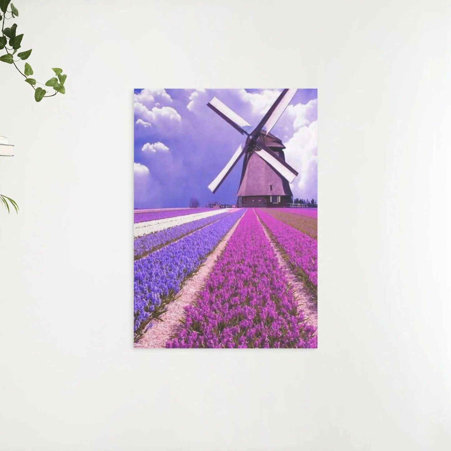 Diamond Painting Fioletowe tulipany z wiatrakiem - SEOS Shop ®