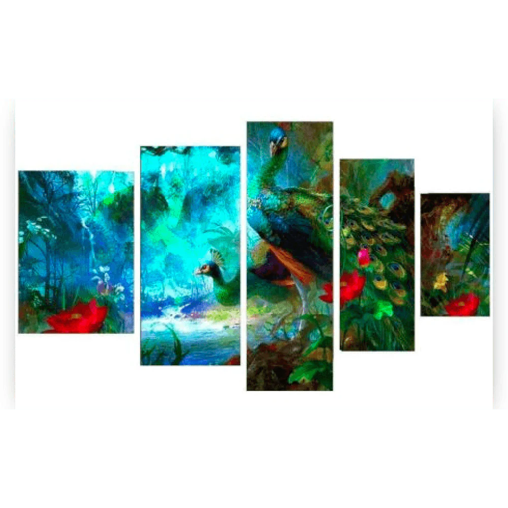 Diamond Painting Paw w kolorowym lesie 5 paneli - SEOS Shop ®