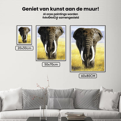 Diamond Painting Safari Słoń z kłami - SEOS Shop ®