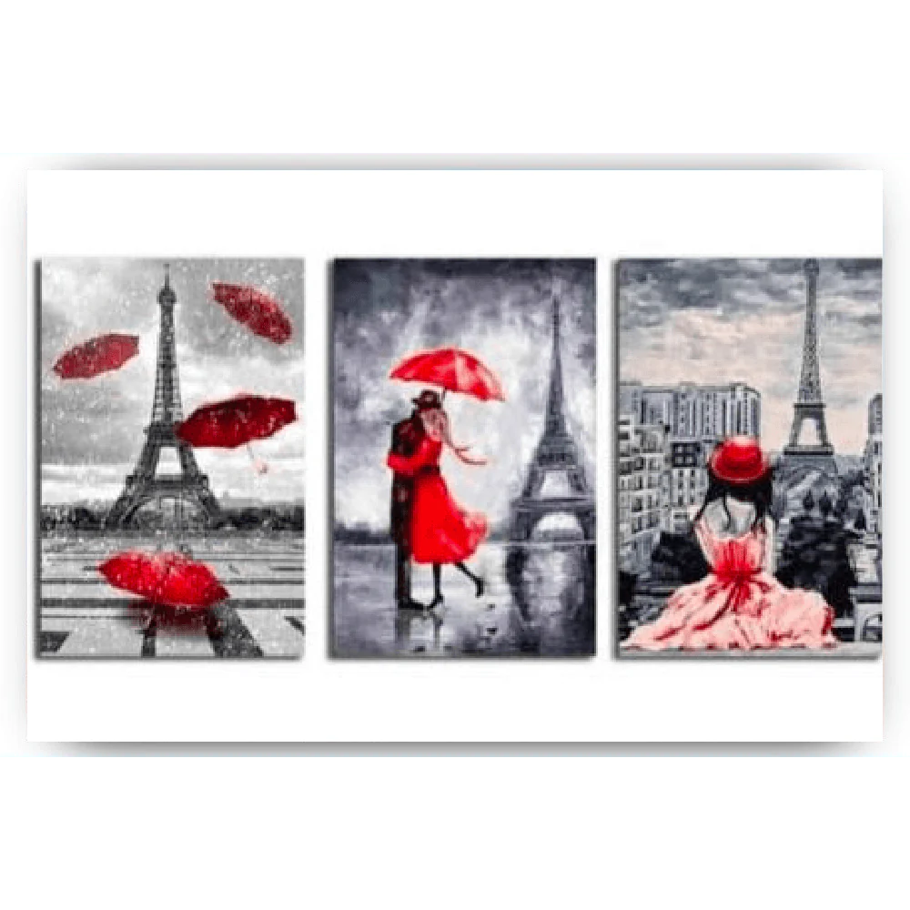 Diamond Painting Razem w Paryżu 3 panelowy - SEOS Shop ®
