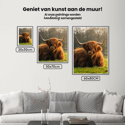 Diamond Painting Szkocki Highlander - Szkocka krowa Highlands z bliska - SEOS Shop ®