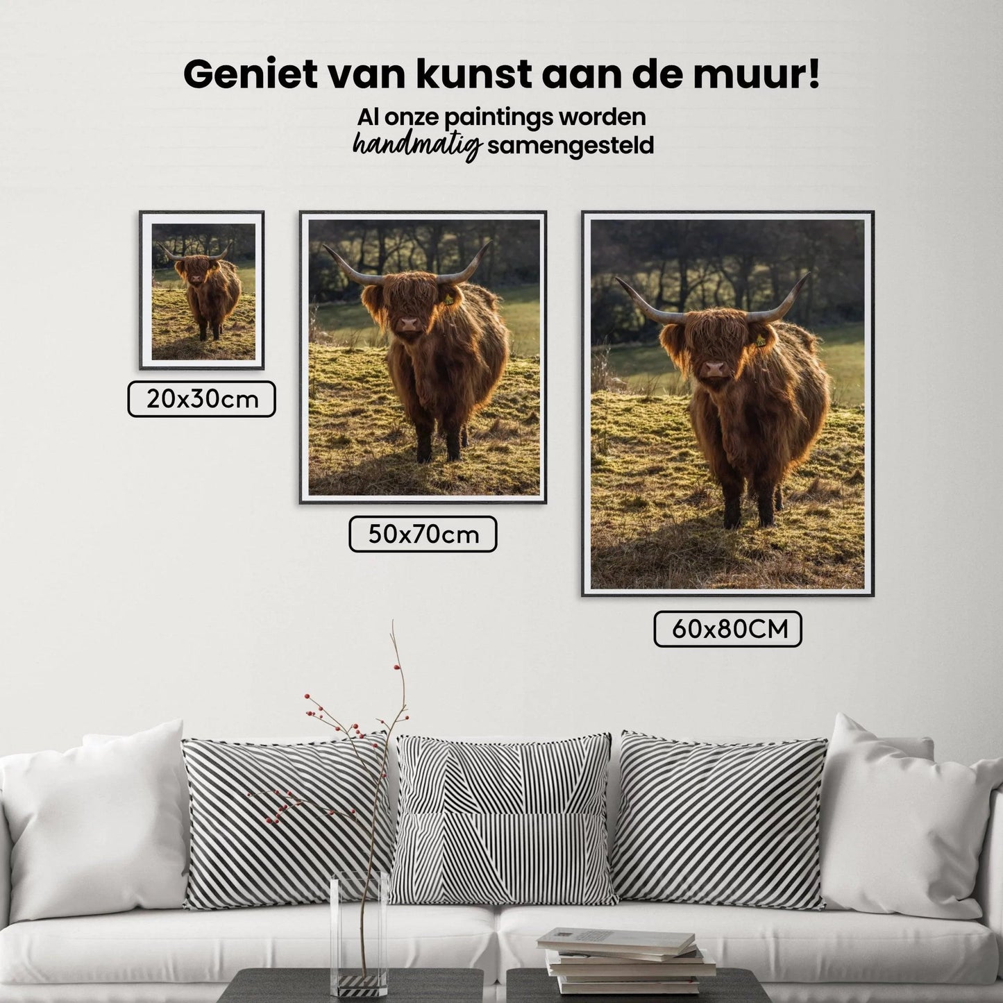 Diamond Painting Szkocki Highlander - Szkocki Highlander pasący się na polach - SEOS Shop ®