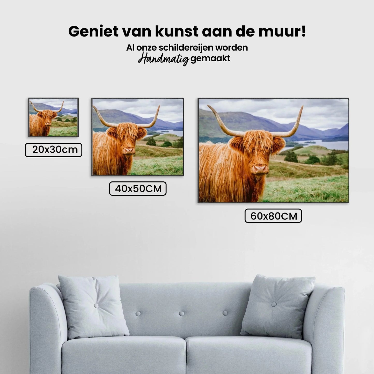 Diamond Painting Szkocki wysokogórski - Szkocki wysokogórski w przepięknym krajobrazie - SEOS Shop ®