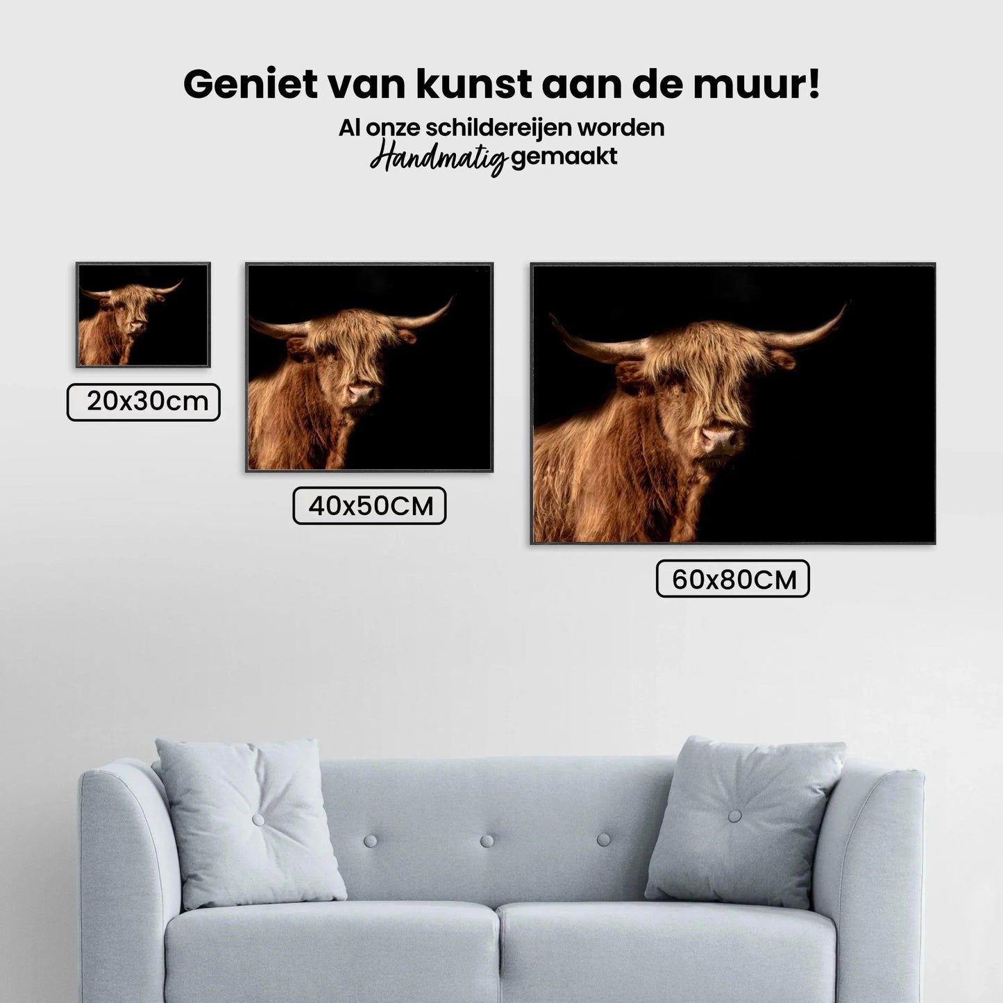 Diamond Painting Szkocki Highlander - Szkocki highlander, znany również jako krowa z wyżyny w obrazie - SEOS Shop ®