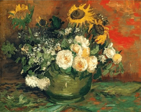 Diamond Painting Martwa natura z różami i słonecznikami - SEOS Shop ®