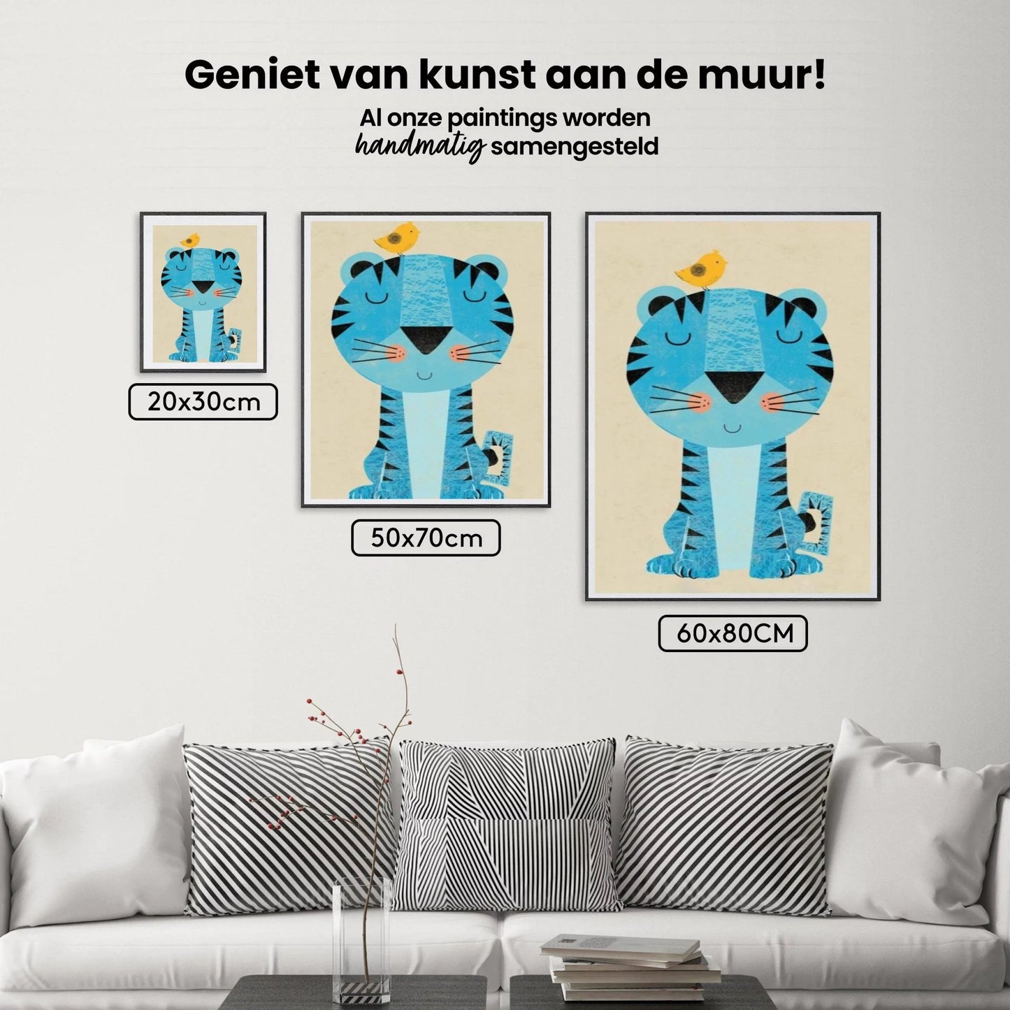Diamond Painting Tygrys z ptaszkiem na głowie - SEOS Shop ®
