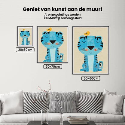 Diamond Painting Tygrys z ptaszkiem na głowie - SEOS Shop ®