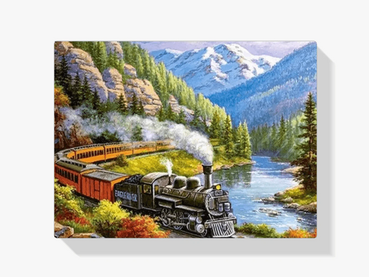 Diamond Painting Pociąg w krajobrazie – SEOS Shop ®