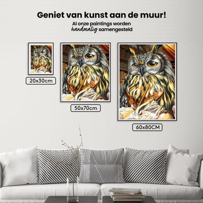 Diamond Painting Sowa pisze na papierze - SEOS Shop ®