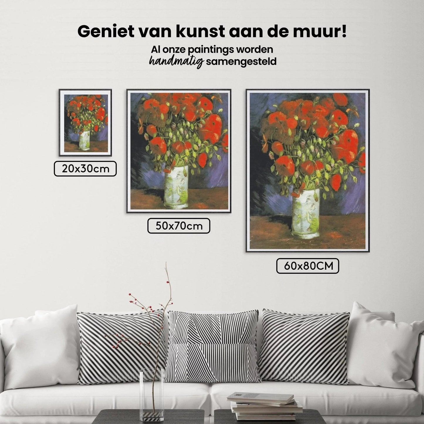 Diamond Painting Wazon z czerwonymi makami - SEOS Shop ®