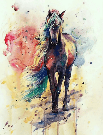 Diamond Painting Wielobarwne Biegnące Konie - SEOS Shop ®