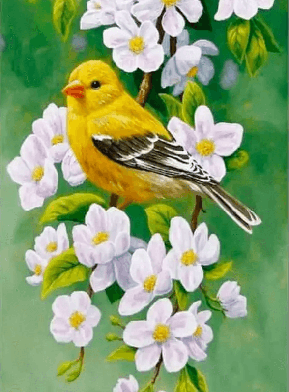 Diamond Painting Ptak z kwiatem - SEOS Shop ®