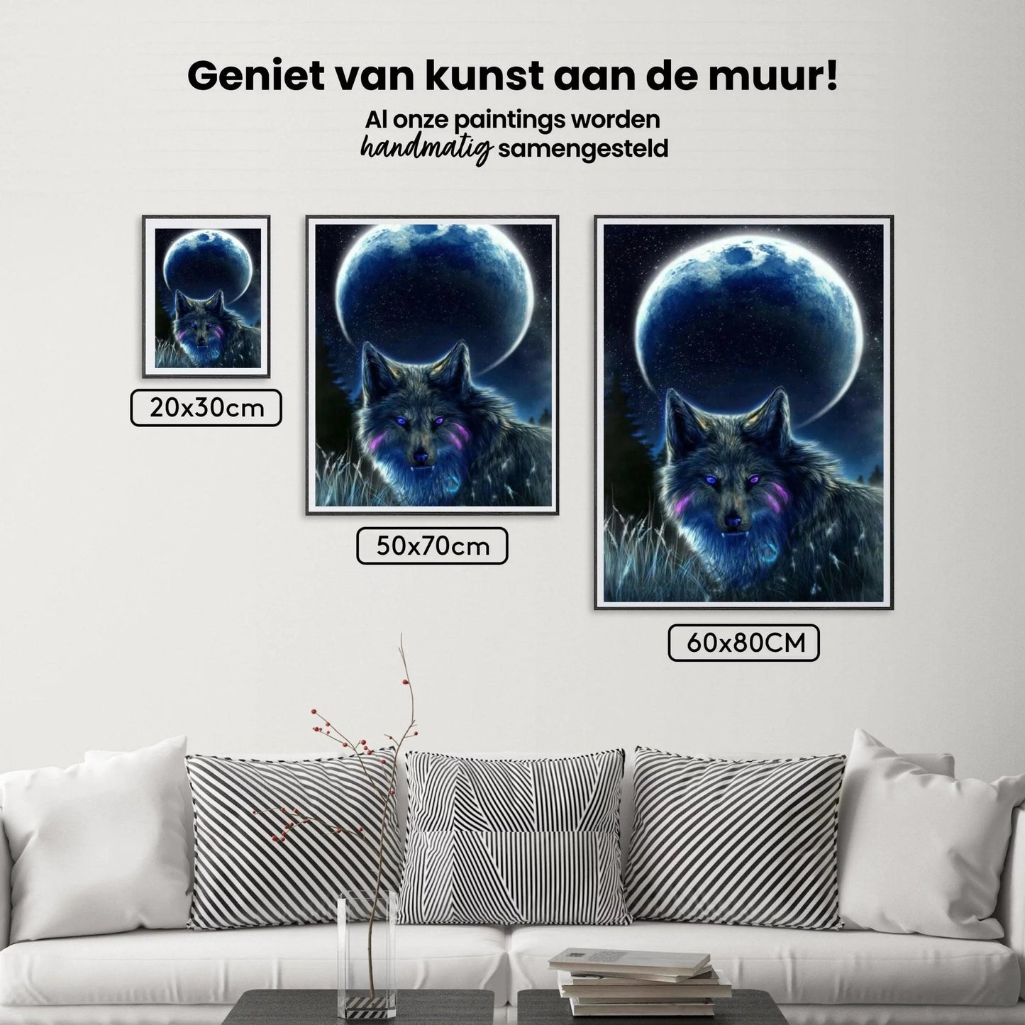 Diamond Painting Pełnia Księżyca Wilk - SEOS Shop ®