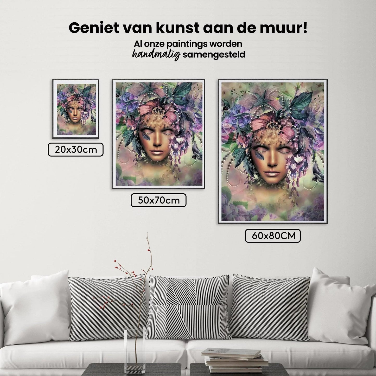 Diamond Painting Kobiety z kwiatem i ptakiem - SEOS Shop ®