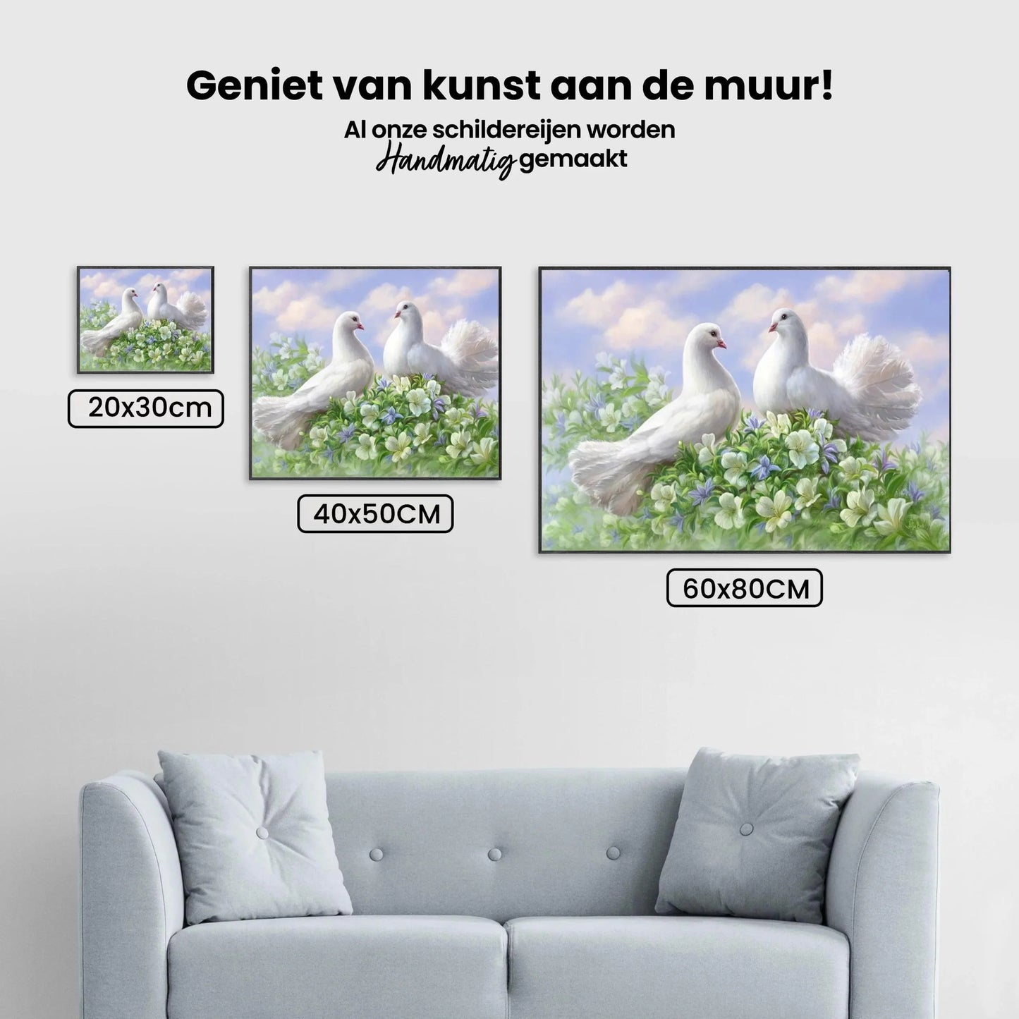 Diamond Painting Białe Gołębie - SEOS Shop ®