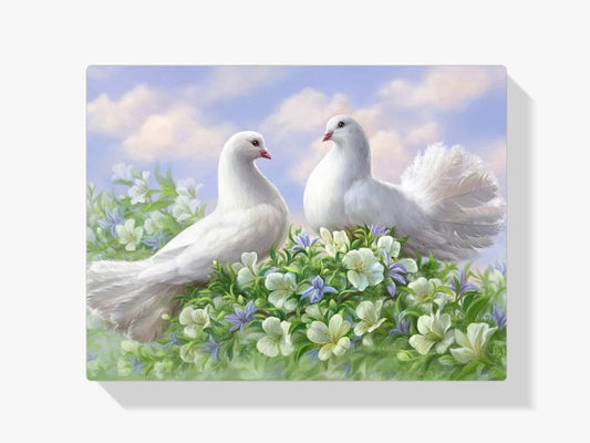 Diamond Painting Białe Gołębie - SEOS Shop ®