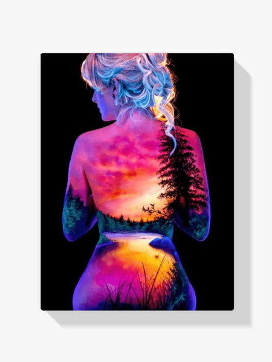 Diamond Painting Słońce i księżyc z gwiazdami dziewczyna - SEOS Shop ®