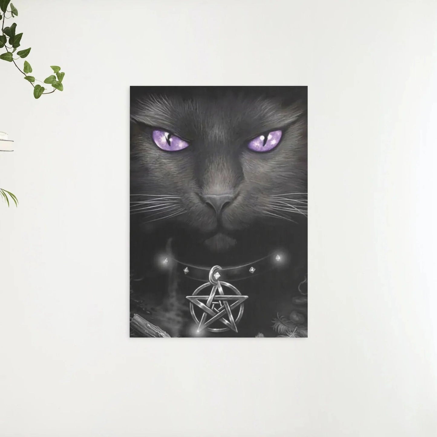 Diamond Painting Czarny kot i fioletowe oczy - SEOS Shop ®