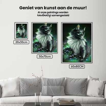 Diamond Painting Czarna kotka świeci - SEOS Shop ®