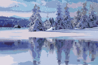 Diamond Painting - Zaśnieżony krajobraz - SEOS Shop ®
