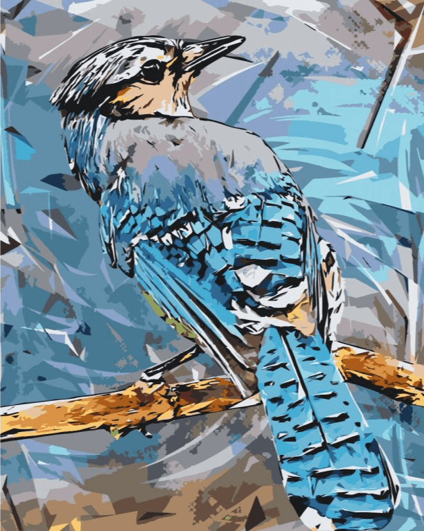 Diamond Painting - Niebieska Sójka - SEOS®