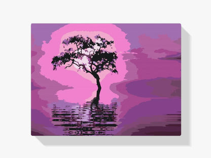 Diamond Painting - Drzewo pośrodku jeziora - SEOS Shop ®