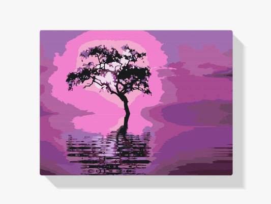 Diamond Painting - Drzewo pośrodku jeziora - SEOS Shop ®