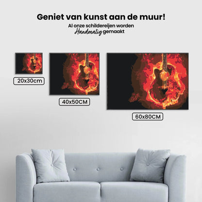 Diamond Painting - Płonąca gitara - SEOS Shop ®