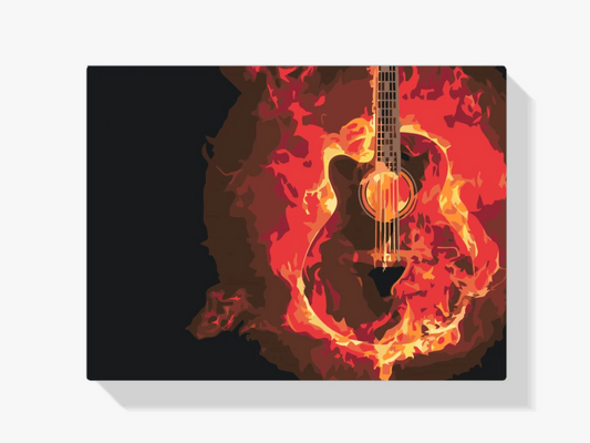 Diamond Painting - Płonąca gitara - SEOS Shop ®