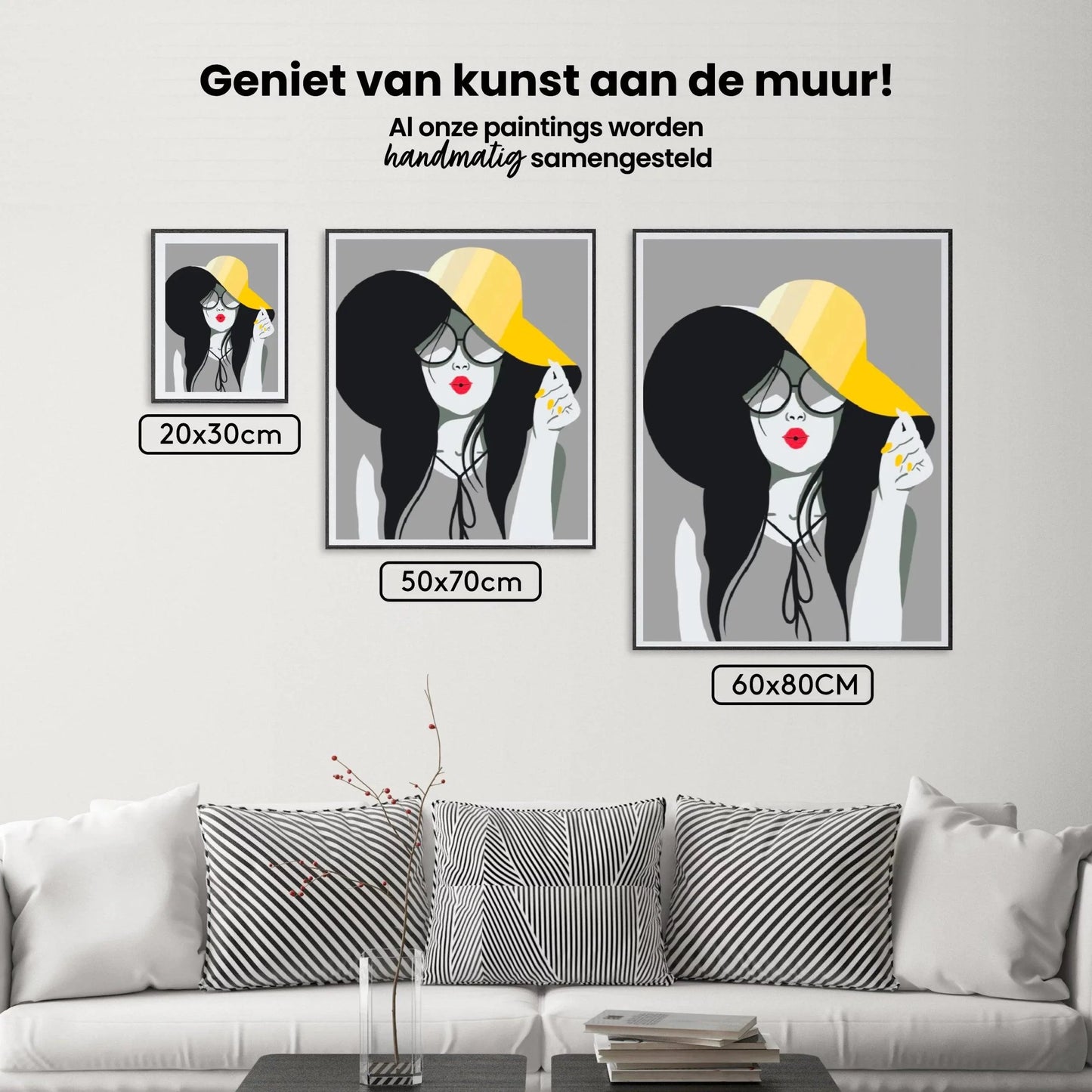 Diamond Painting - Dama w żółtym kapeluszu - SEOS Shop ®
