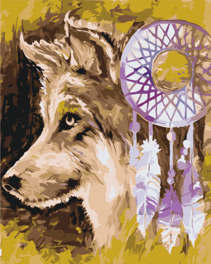 Diamond Painting - Wilk i łapacz snów - SEOS®