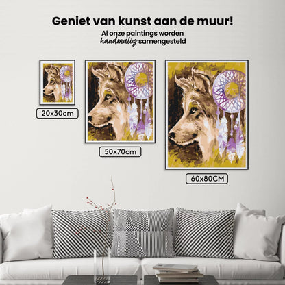 Diamond Painting - Wilk i łapacz snów - SEOS®