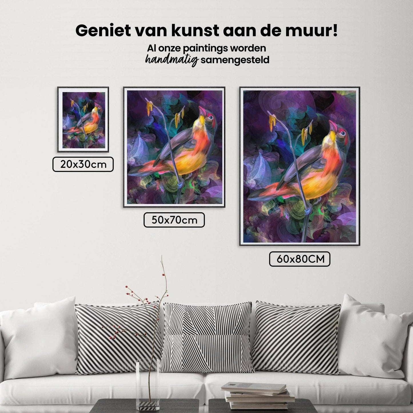 Diamond Painting - Ptak w kolorowym otoczeniu - SEOS®